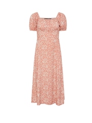 כתום - PixieGirl Petite Ditsy Ruched Midi Dress - תמונה 5 מתוך 5