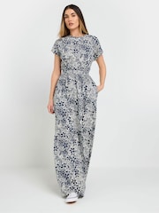 Long Tall Sally 100% Cotton Floral Shirred Waist Dress - Image 2 of 5
