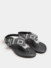 Long Tall Sally Black Beaded Sandals - Image 2 of 5