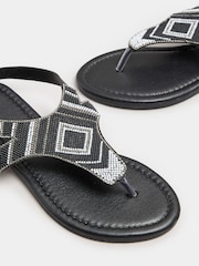 Long Tall Sally Black Beaded Sandals - Image 5 of 5