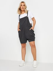 Yours Curve Black Dungarees - Image 3 of 5