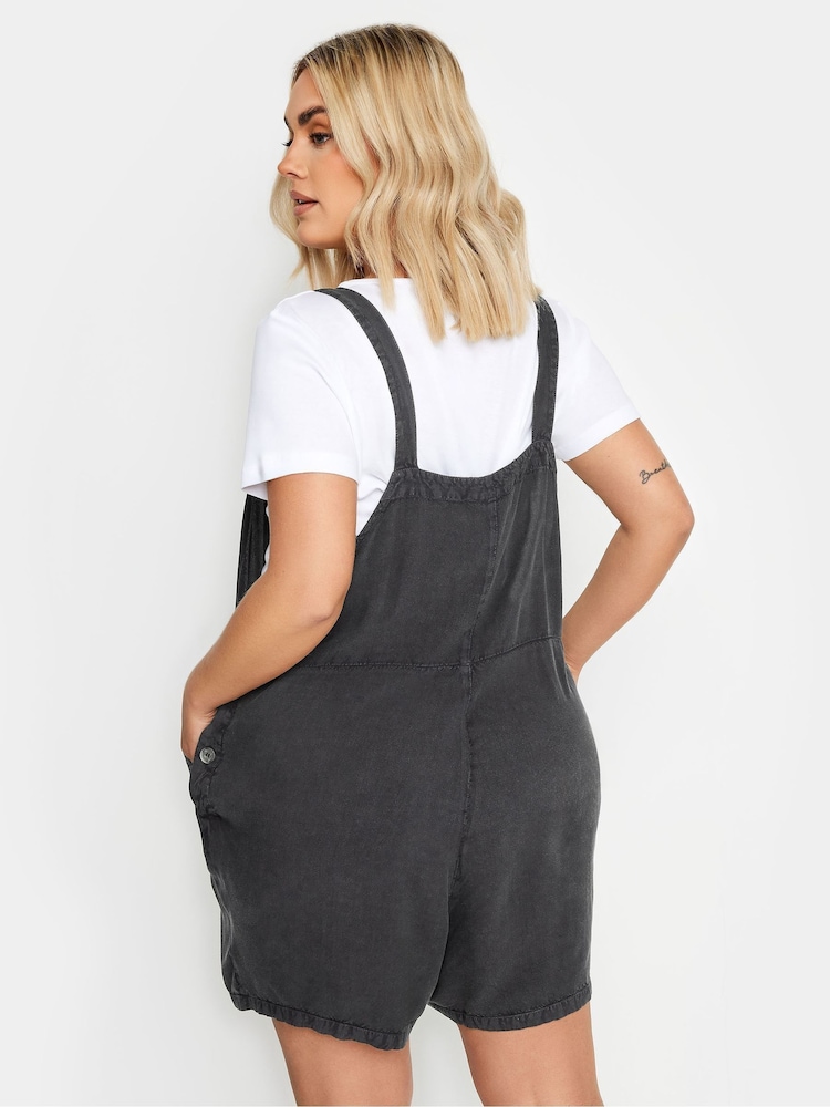 Yours Curve Black Dungarees - Image 5 of 5