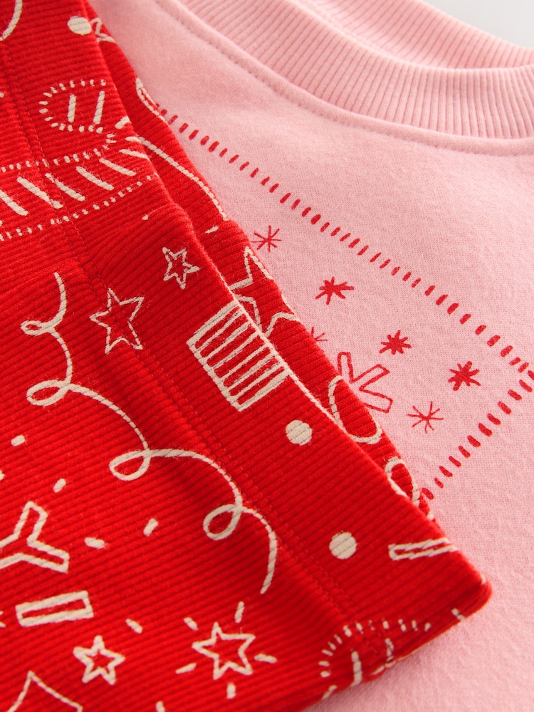 Sweatshirt Bébé Fille Koton Noël Rouge Avec Appliqué - 100% Coton Doux 12-18 Mois