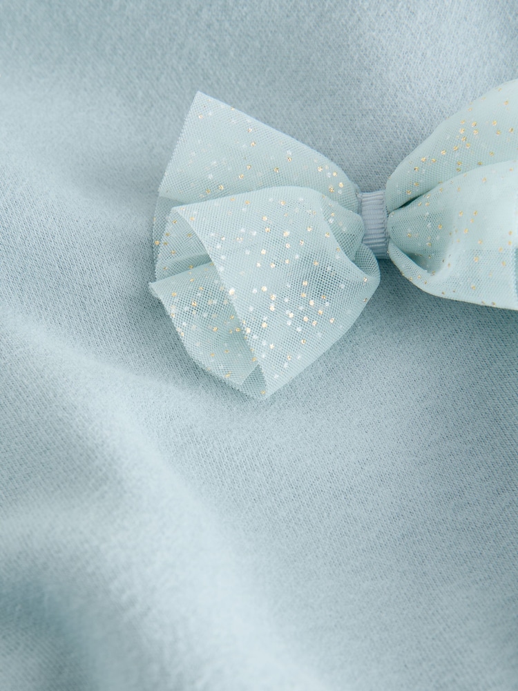 Blue Bow Sweatshirt & Flare Leggings Set (3mths-7yrs) - Image 9 of 9