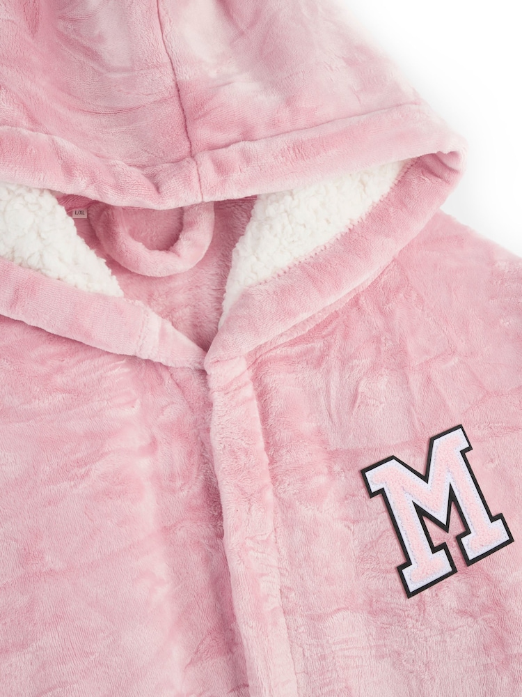 Alphabet Personalised Womens Hooded Cuffed Robe - Image 2 of 4 Alphabet Personalised Womens Hooded Cuffed Robe - Image 2 of 4