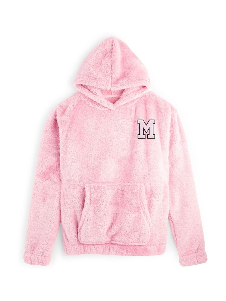 Alphabet Personalised Womens Fluffy Fleece Hoodie - Image 2 of 4