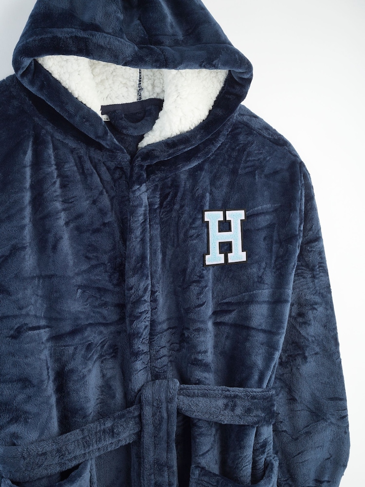 Alphabet Personalised Mens Hooded Cuffed Robe - Image 4 of 4 Alphabet Personalised Mens Hooded Cuffed Robe - Image 4 of 4