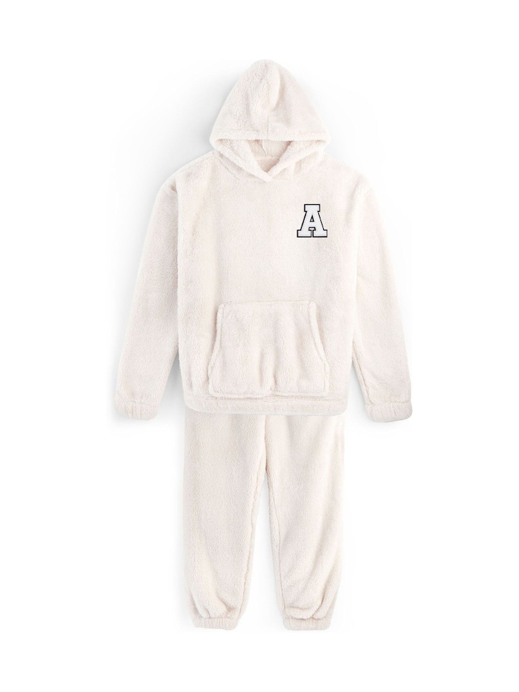 Alphabet Personalised Womens Fluffy Fleece Hoodie - Image 1 of 4 Alphabet Personalised Womens Fluffy Fleece Hoodie - Image 1 of 4