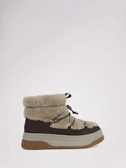 Pajar Janie Borg Snow Taupe Brown Boots - صورة 1 من 7