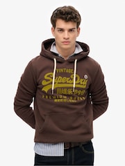 Sudadera con capucha y logo de inspiración vintage a tono de Superdry - Imagen 1 de 6