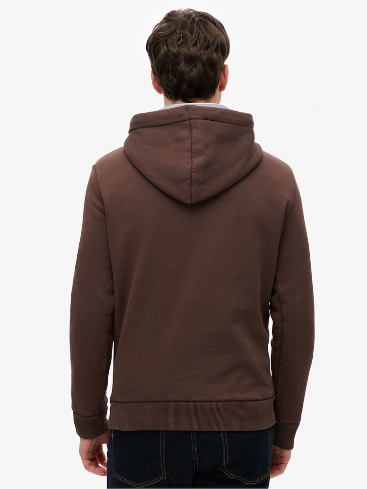 Sudadera con capucha y logo de inspiración vintage a tono de Superdry - Imagen 2 de 6