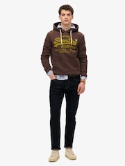 Sudadera con capucha y logo de inspiración vintage a tono de Superdry - Imagen 3 de 6