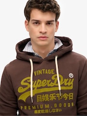 Sudadera con capucha y logo de inspiración vintage a tono de Superdry - Imagen 4 de 6