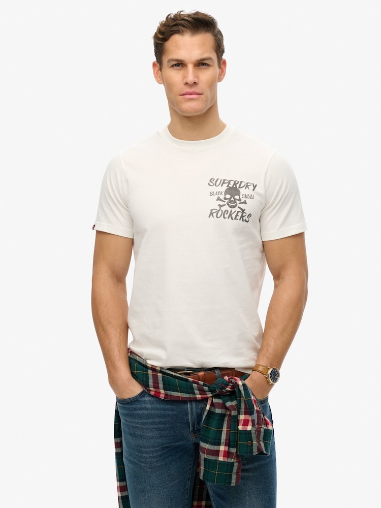 Superdry 100% Cotton Skull T-Shirt - Imagen 1 de 6 Superdry 100% Cotton Skull T-Shirt - Imagen 1 de 6