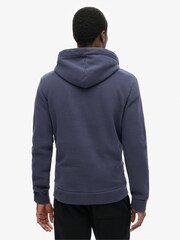 Superdry Blue Vintage Logo Tonal Hoodie - Image 3 of 6