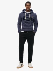 Superdry Blue Vintage Logo Tonal Hoodie - Image 4 of 6