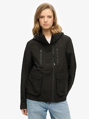 Superdry Black Hooded Ultimate Tech Windbreaker - Image 1 of 6