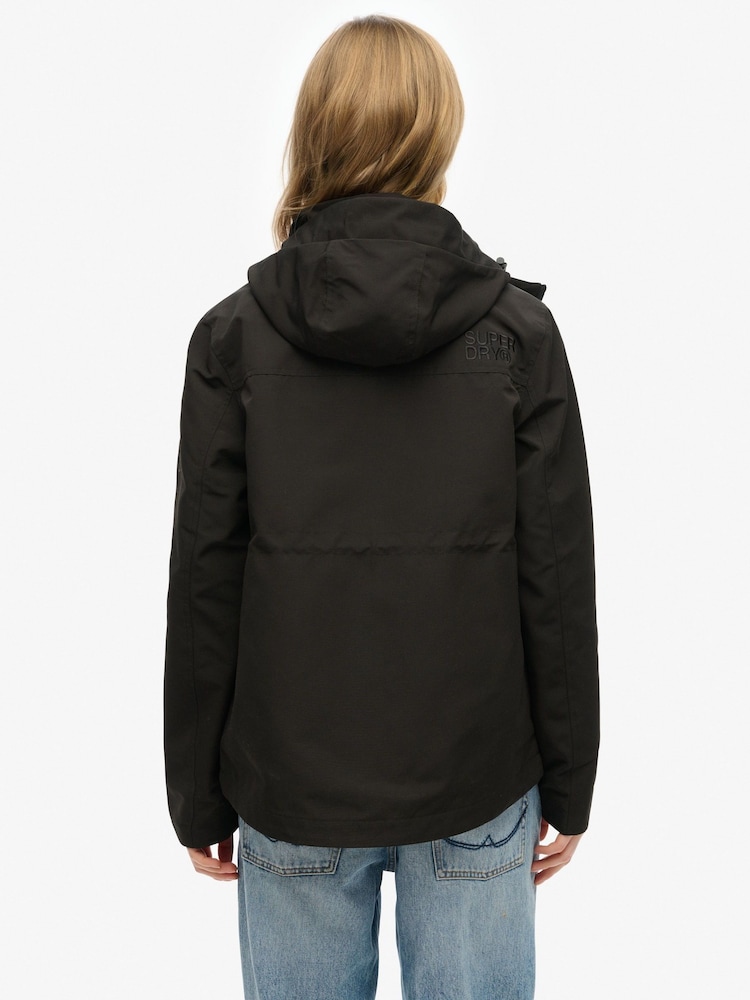 Superdry Black Hooded Ultimate Tech Windbreaker - Image 2 of 6