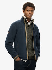 Superdry Blue Estate Full Zip Fleece - Image 3 of 6