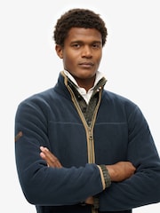 Superdry Blue Estate Full Zip Fleece - Image 5 of 6