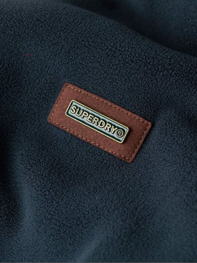 Superdry Blue Estate Full Zip Fleece - Image 6 of 6