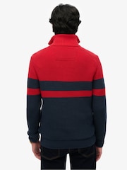 Superdry Blue 100% Cotton Classic Stripe Half-Zip Jumper - Image 2 of 6