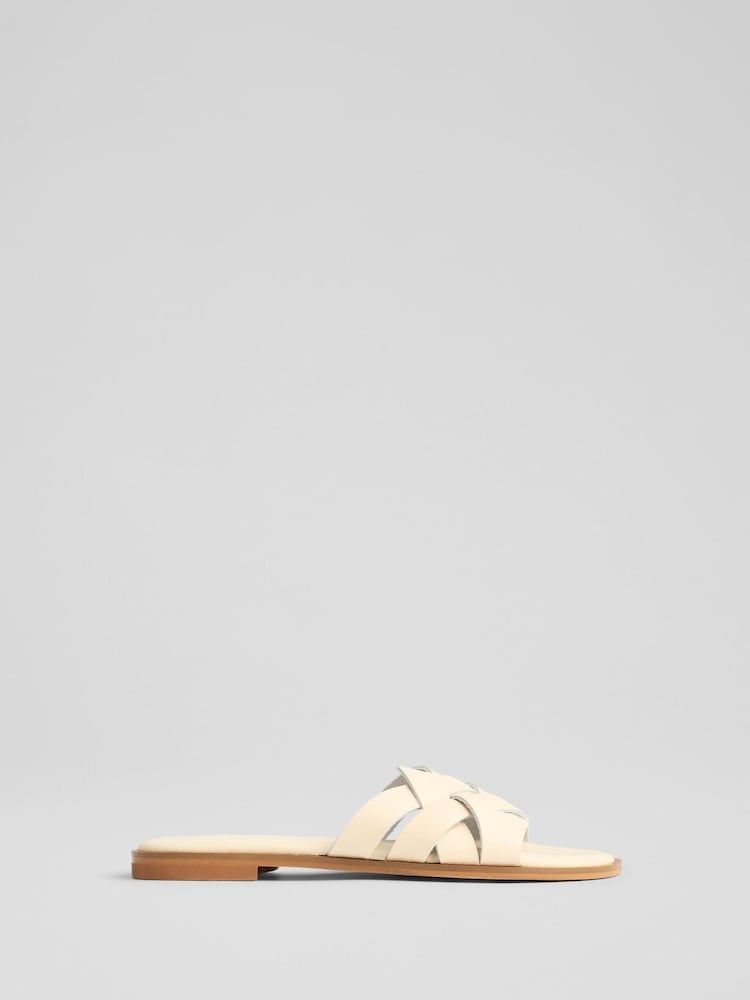 LK Bennett Natural Amara Veg Leather Multi Strap Sandals - Image 1 of 4