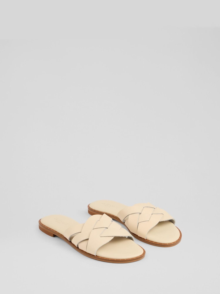 LK Bennett Natural Amara Veg Leather Multi Strap Sandals - Image 2 of 4
