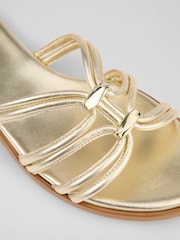 LK Bennett Natural Tianey Nappa Leather Tubular Oloid Sandals - Image 3 of 3