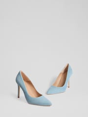 LK Bennett Fern Powder Suede Pointed Stiletto Court Shoes - Slika 3 iz 4