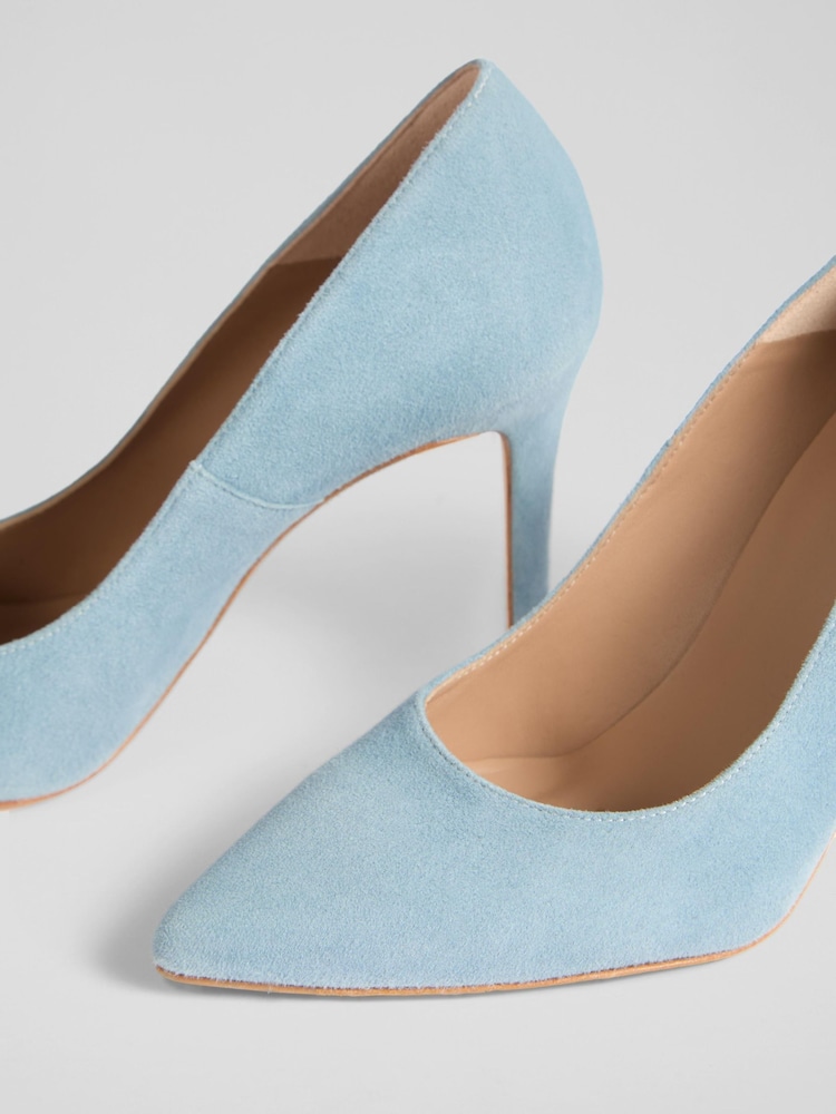 LK Bennett Fern Powder Suede Pointed Stiletto Court Shoes - Slika 4 iz 4