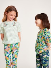 Monsoon Stripe Floral 100% Cotton T-Shirts 2 Pack - Bild 1 von 4