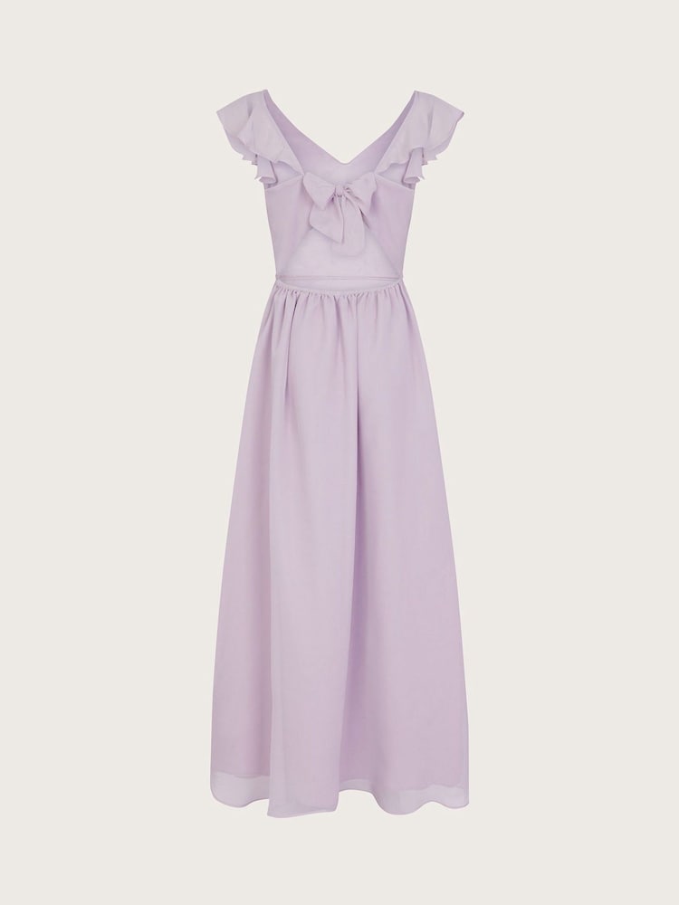 Monsoon Purple Monsoon Indi Tie-Back Prom Dress - Image 2 of 3