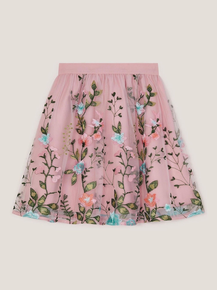Monsoon Heather Floral Embroidered Tulle Skirt - Image 1 of 2