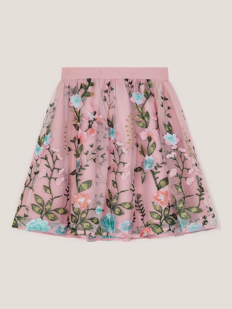 Monsoon Heather Floral Embroidered Tulle Skirt - Image 2 of 2 Monsoon Heather Floral Embroidered Tulle Skirt - Image 2 of 2