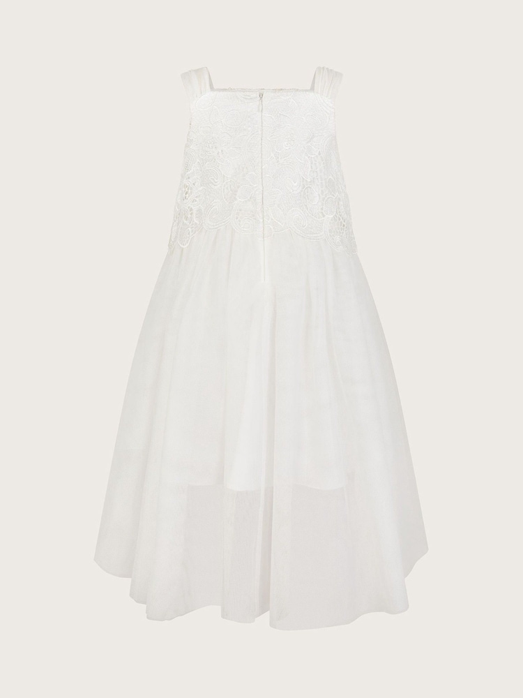 Monsoon White Anna Strappy Lace High-Low Dress - Image 2 of 3