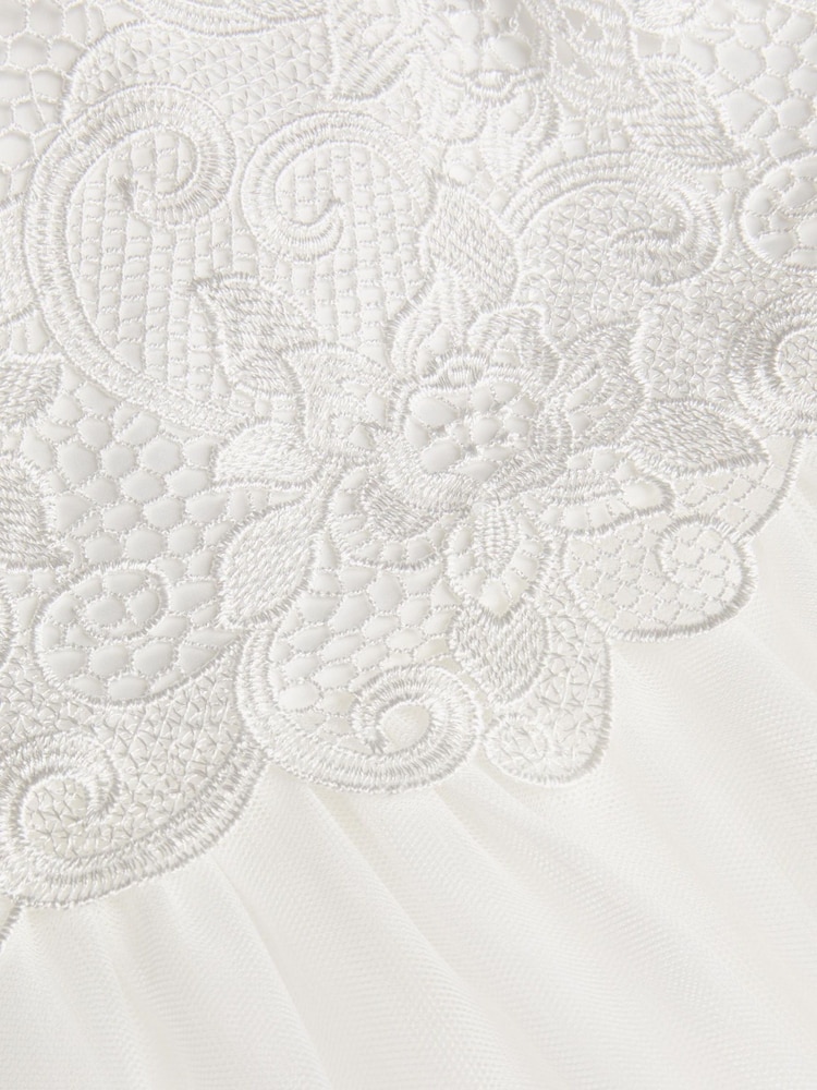 Monsoon White Anna Strappy Lace High-Low Dress - Image 3 of 3
