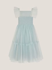 Monsoon Green Eva Floral Embroidered Tulle Dress - Image 2 of 2