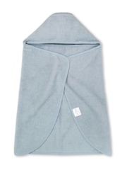 MORI Blue Organic Cotton Super Soft Kids Hooded Towel - Image 1 of 3