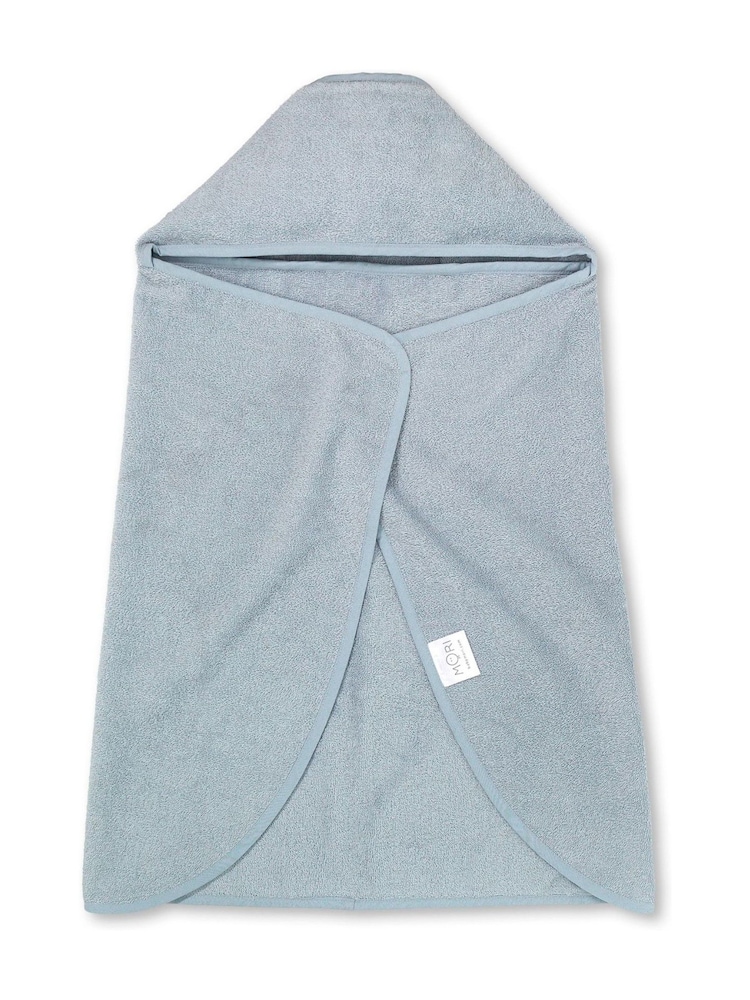 MORI Blue Organic Cotton Super Soft Kids Hooded Towel - Image 1 of 3