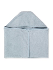 MORI Blue Organic Cotton Super Soft Kids Hooded Towel - Image 3 of 3