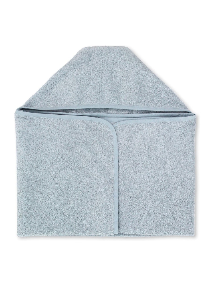 MORI Blue Organic Cotton Super Soft Kids Hooded Towel - Image 3 of 3