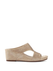 Pavers Natural Tall Wedge Heel Mules - Image 1 of 5