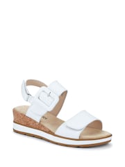 Pavers White Adjustable Wedge Heel Sandals - Image 2 of 5