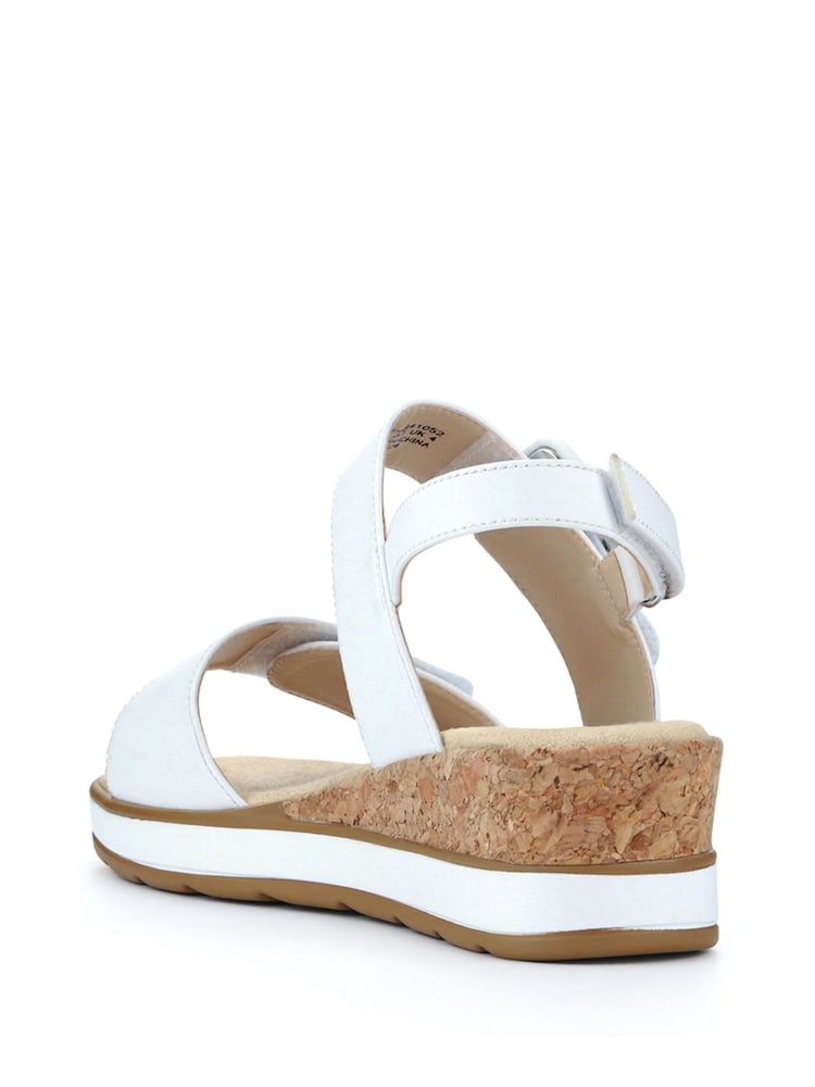 Pavers White Adjustable Wedge Heel Sandals - Image 3 of 5