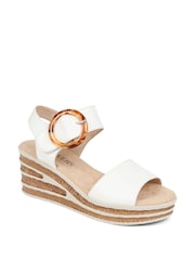 Pavers White Touch Fasten Wedge Sandals - Image 2 of 5