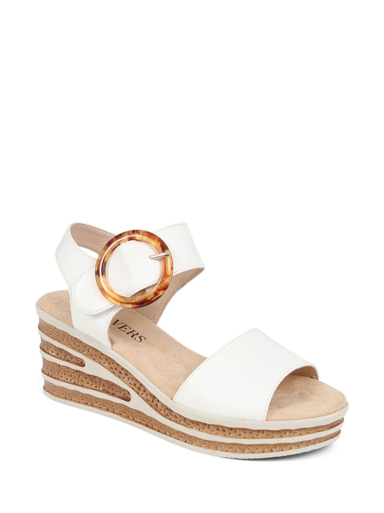 Blanco - Sandalias de cuña con cierre de velcro de Pavers - Imagen 2 de 5 Blanco - Sandalias de cuña con cierre de velcro de Pavers - Imagen 2 de 5