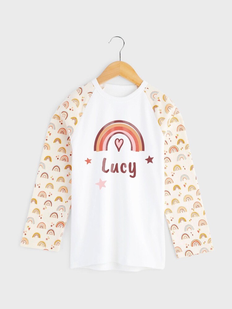 Personalised Girls Rainbow Pyjamas Set by Dollymix - Image 2 of 6