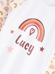 Personalised Girls Rainbow Pyjamas Set by Dollymix - Image 4 of 6
