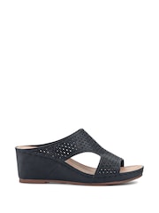 Pavers Black Tall Wedge Heel Mules - Image 1 of 5